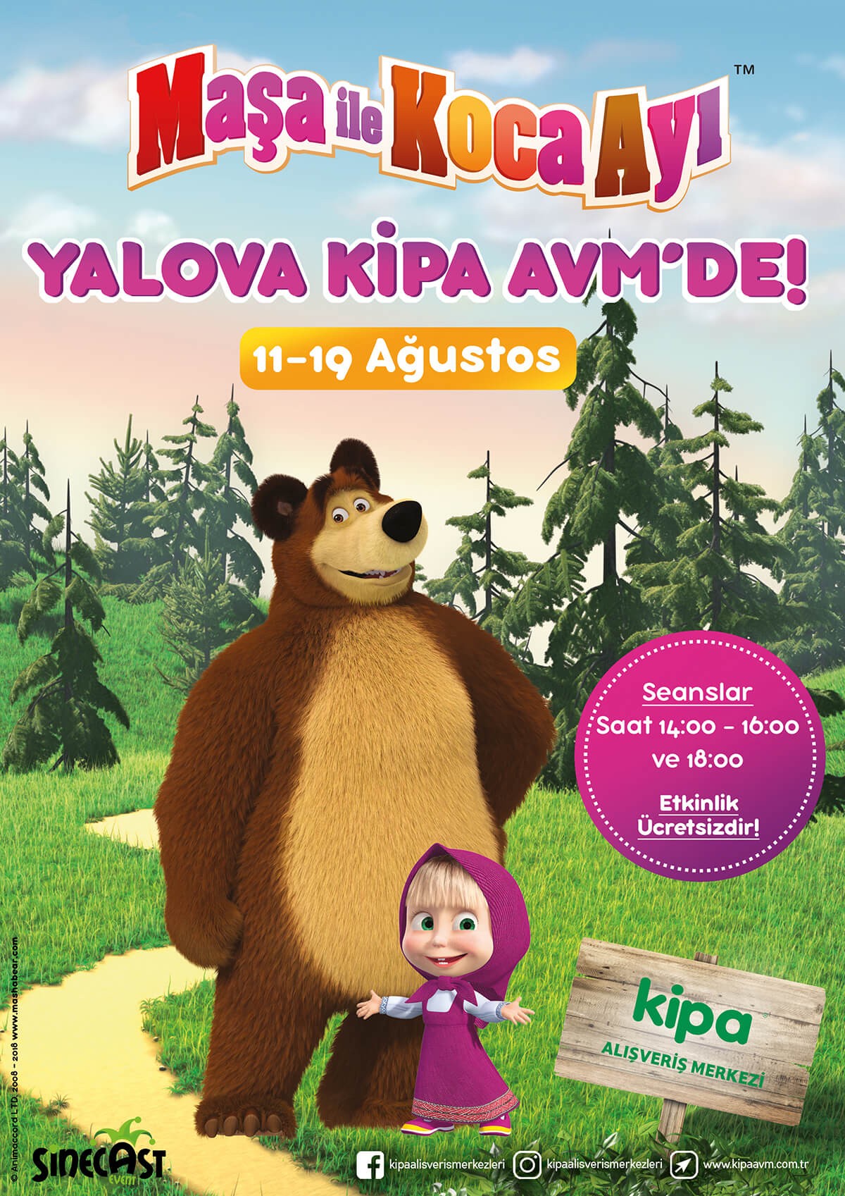 Maşa ile Koca Ayı Yalova Kipa AVM&rsquo;de